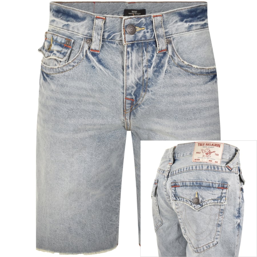 True Religion Ricky Denim Shorts Light Wash Blue | Mainline